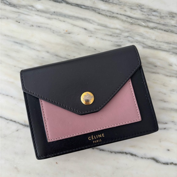 Celine Calfskin Pocket Card Holder - Picture 1 of 6